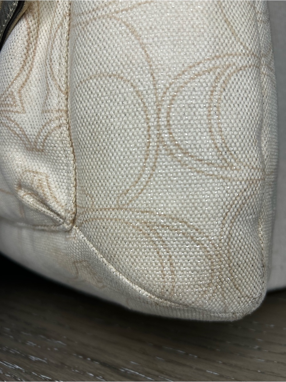COACH Penelope Signature Convertible Shoulder Bag – Ivory Linen & Leather - Picture 5 of 11